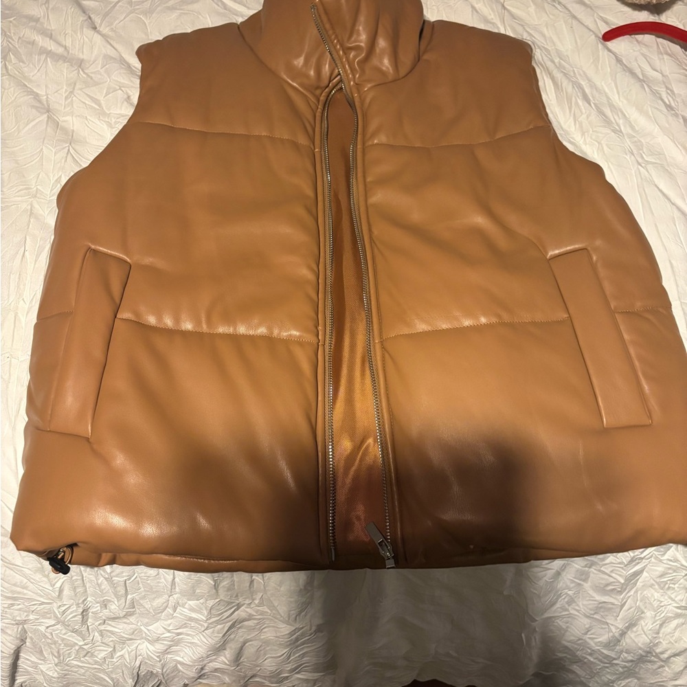 She + Sky Camel Puffer Vest